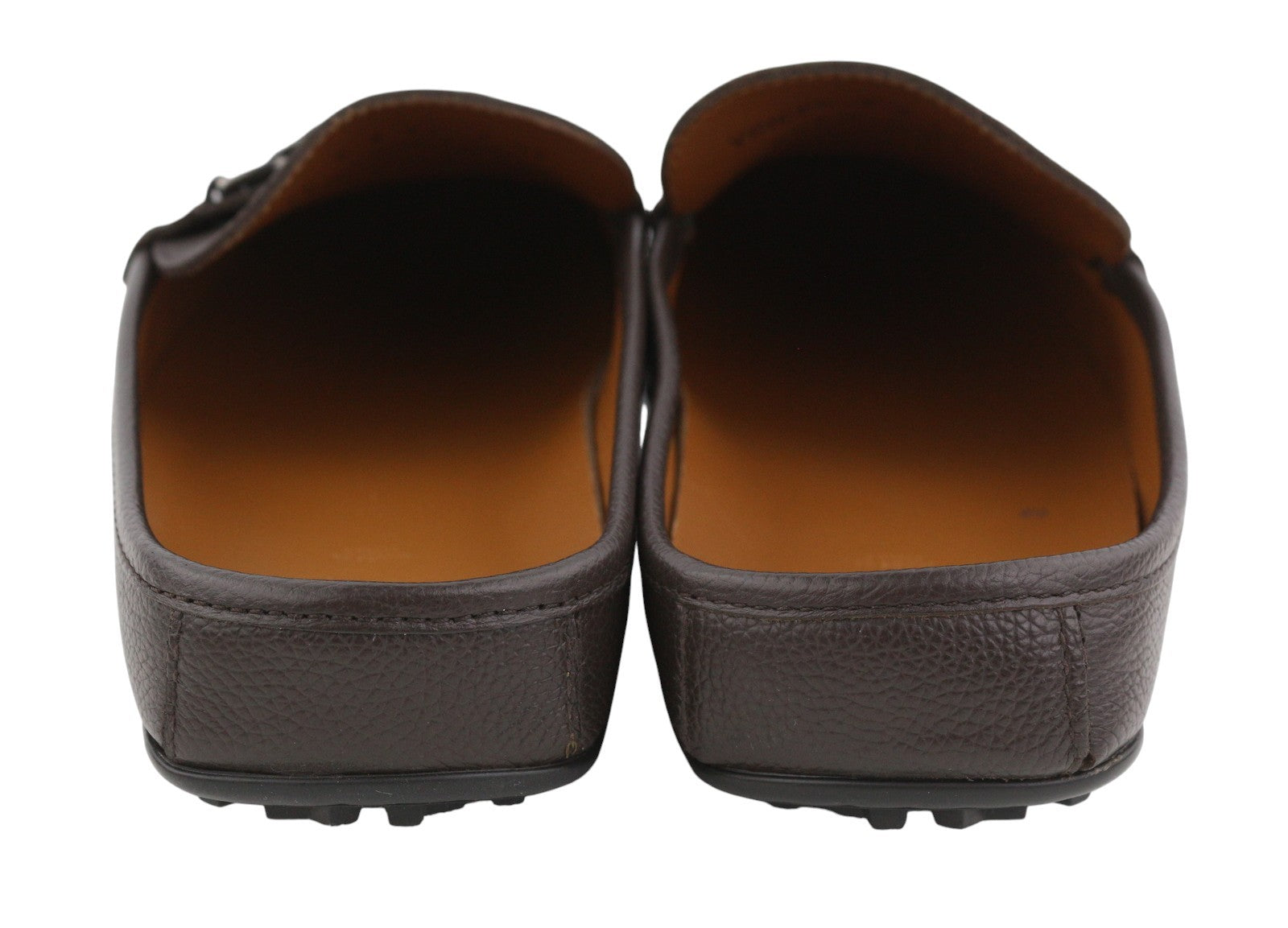 BALLY Vincel Men Flats EU42 Brown Calf Leather Slip On Open Back Loafers RRP499