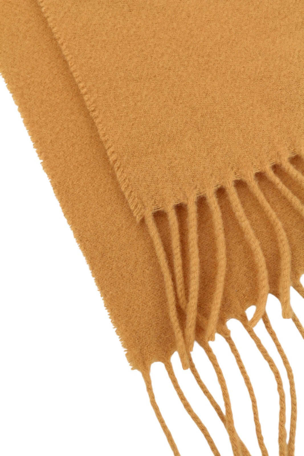 SCOTCH & SODA Women Scarf OS Brown Wool Fringe Details Logo Unisex