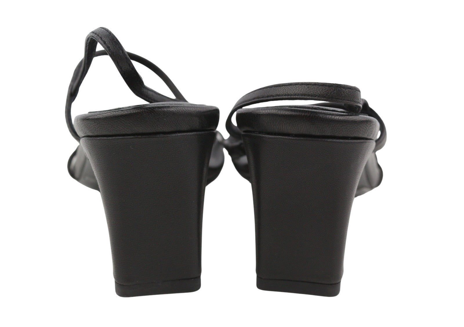 SANDRO Afaye Women Heel EU39 Black Leather Strappy Square Sandals RRP245