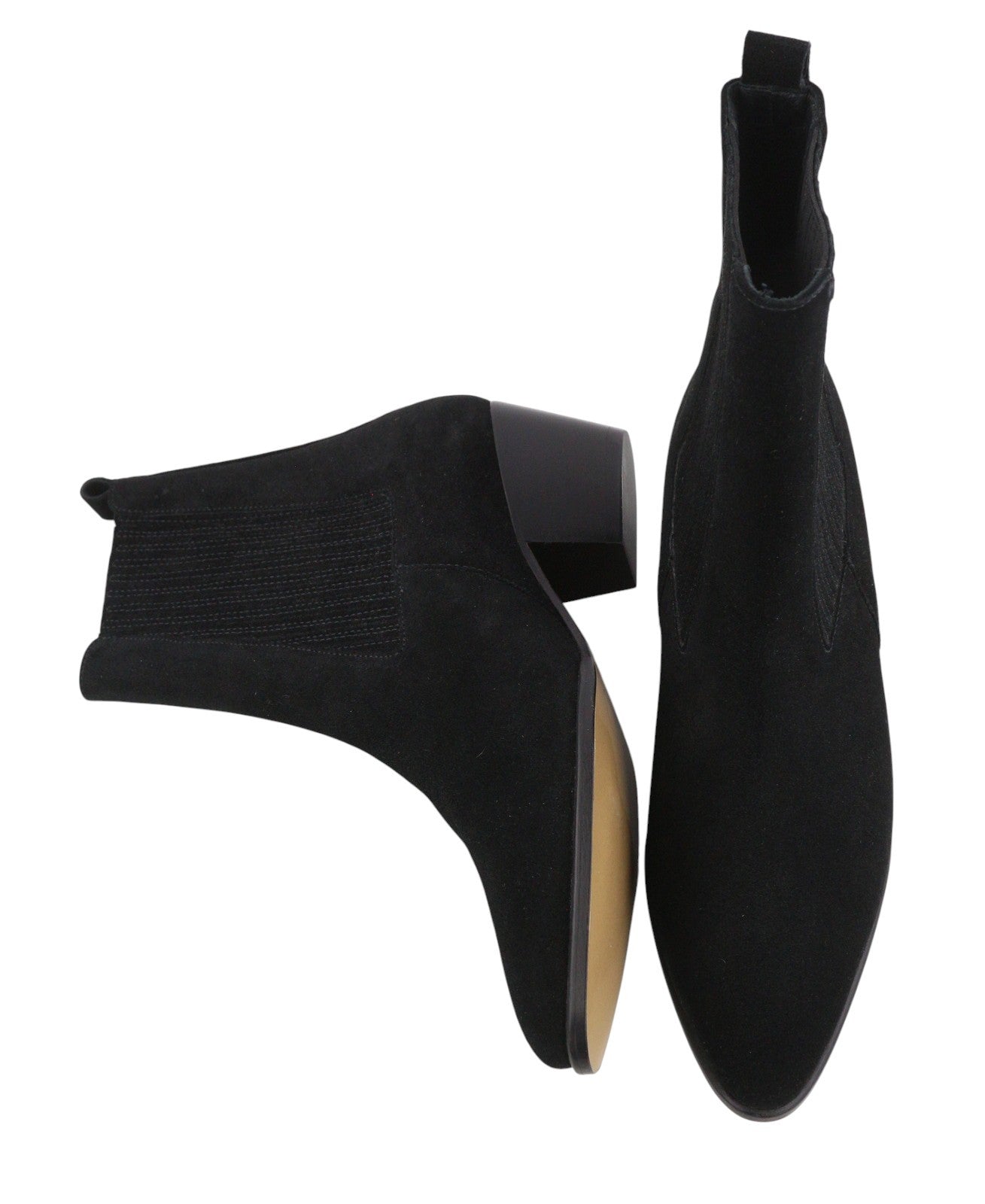 SANDRO Amelya Women Boots EU37 Black Suede Leather Pointed Toe Cowboy RRP295