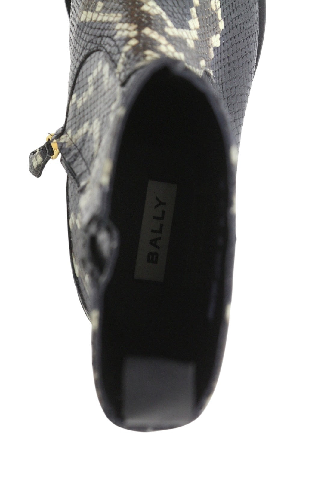 BALLY Gaiman Men Boots EU42.5 Black Snake-Embossed Goatskin Cowboy RRP1299