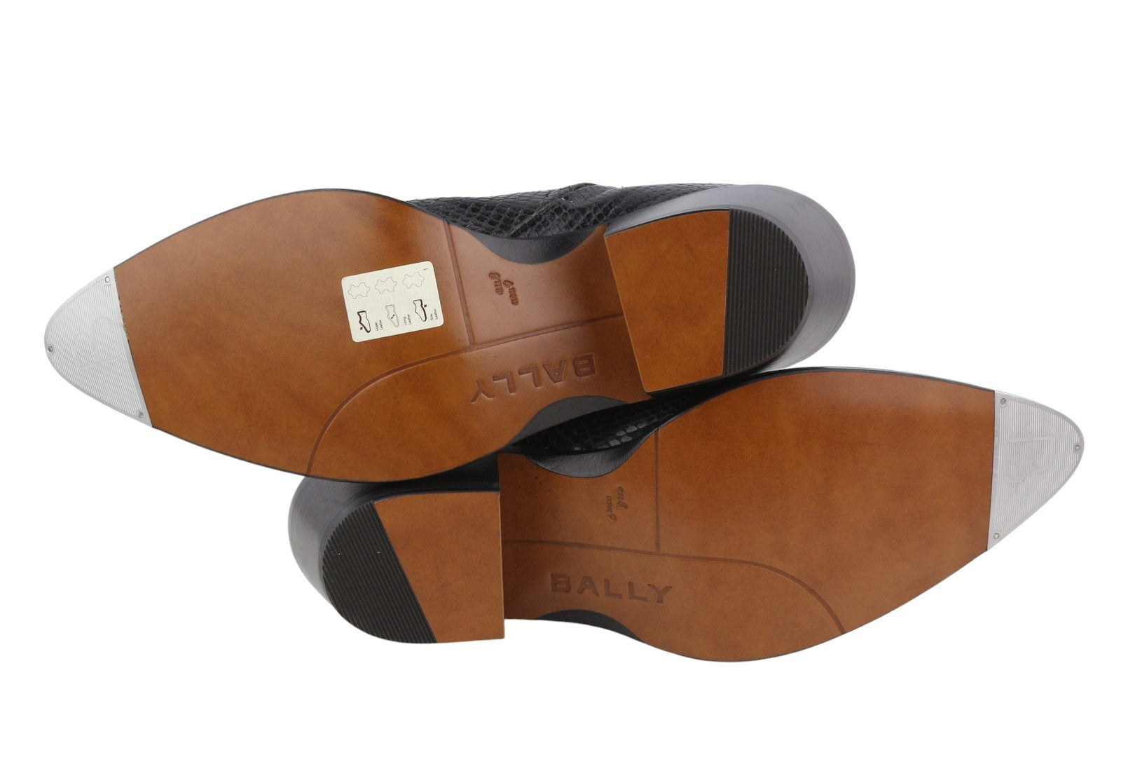 BALLY Gaiman Men Boots EU42.5 Black Snake-Embossed Goatskin Cowboy RRP1299