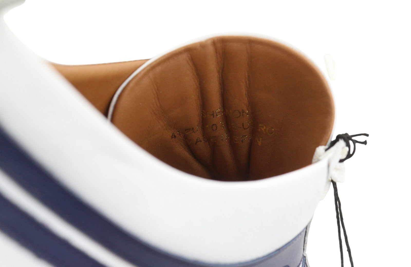 BALLY Shennon Women Sneakers EU41 White Calfskin Leather Blue Sides Lace Low Top