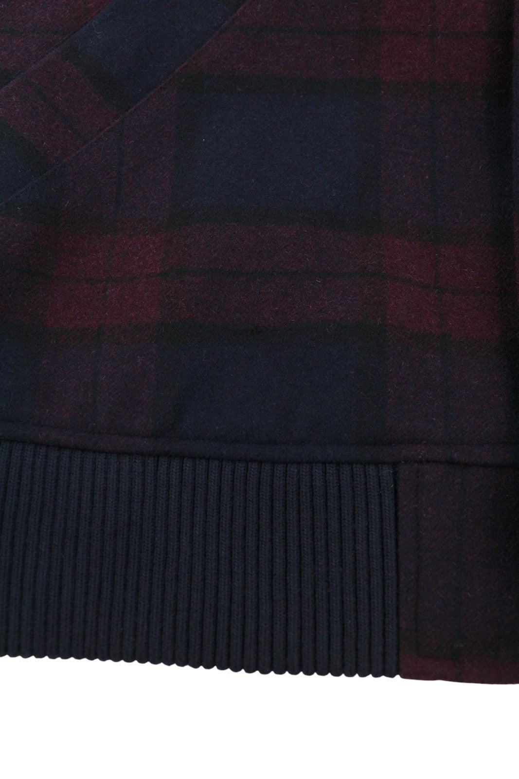 SCOTCH & SODA Men Jacket M Bordeaux Nigh Check Flannel Wool Blend Bomber