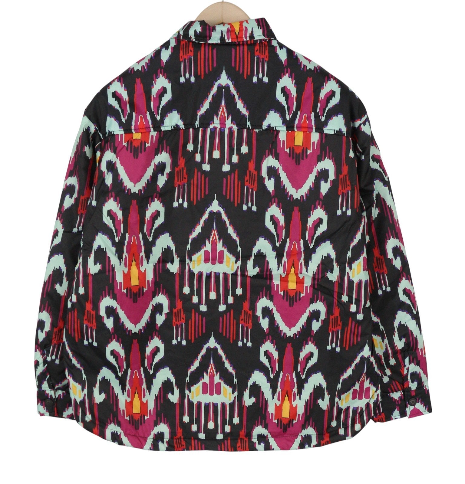 DESIGUAL Eliot Women Jacket XL Colourful Abstract Print Padded Snap Button