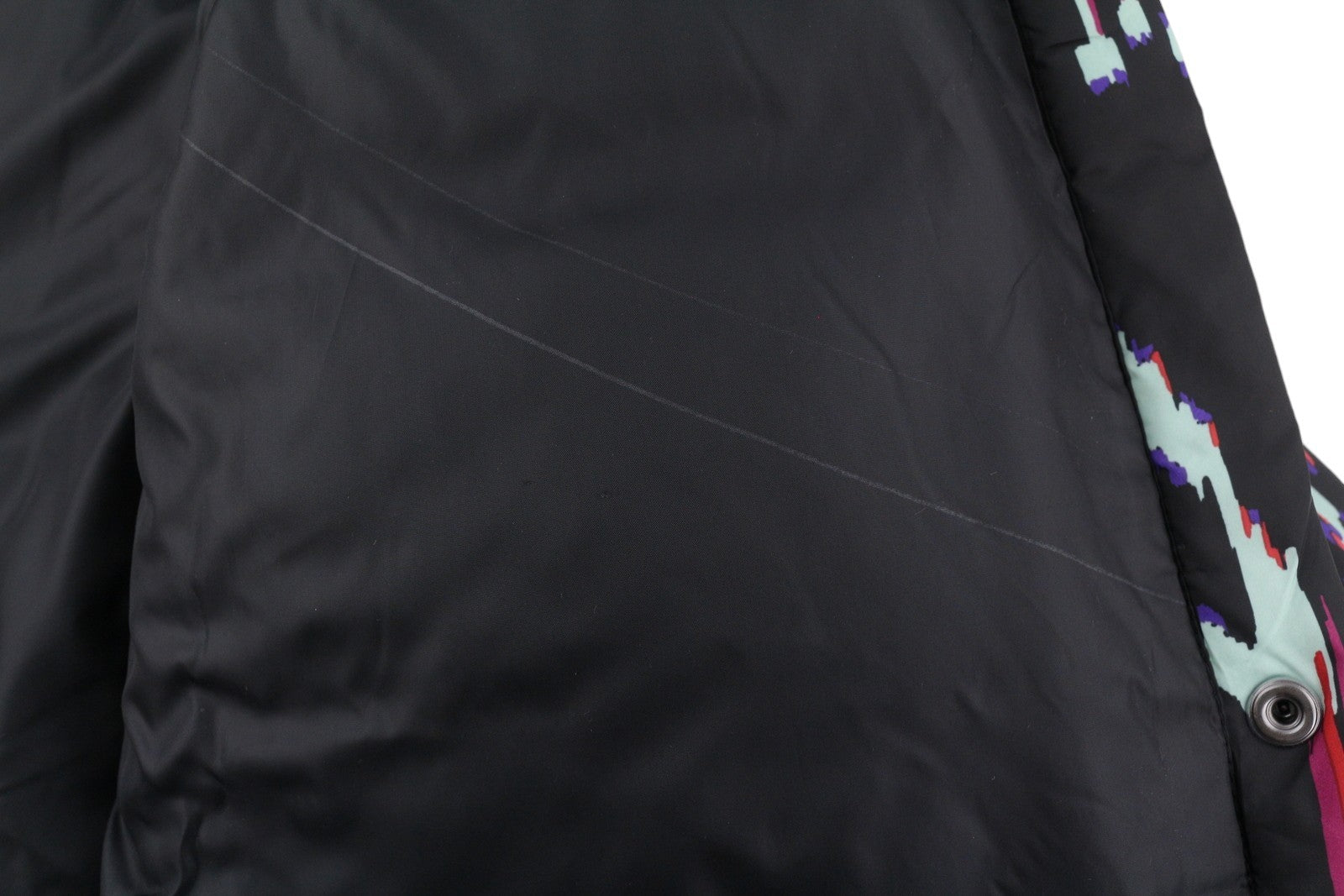 DESIGUAL Eliot Women Jacket M Colourful Abstract Print Padded Snap Buttons