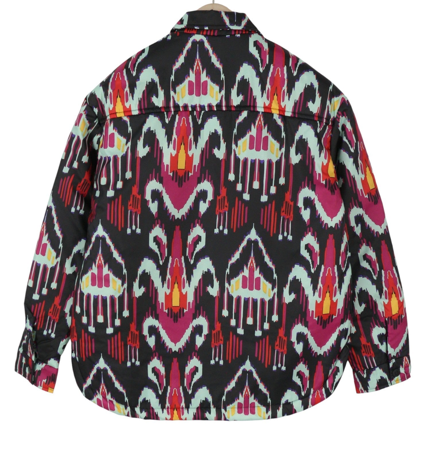 DESIGUAL Eliot Women Jacket M Colourful Abstract Print Padded Snap Buttons