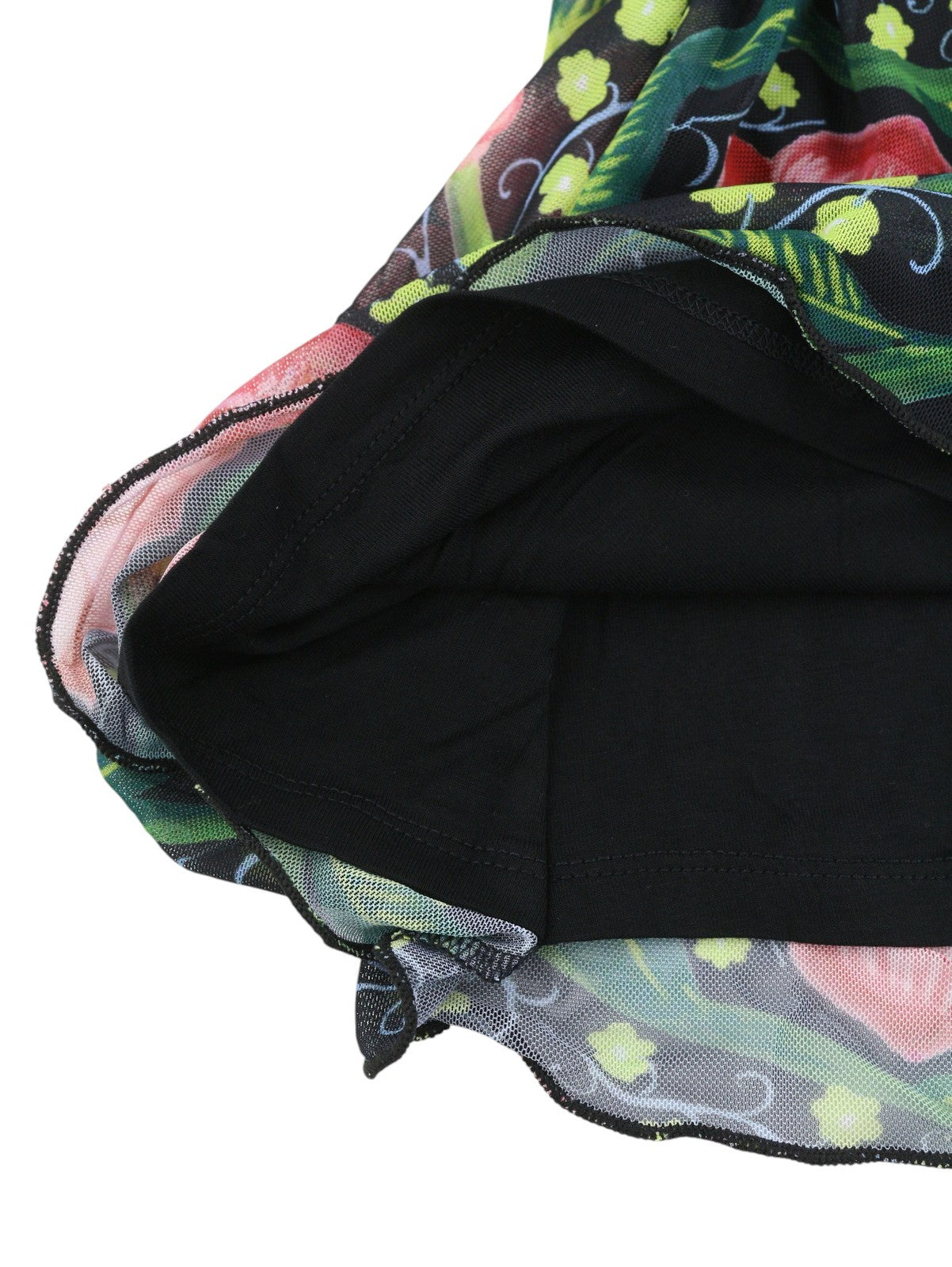 DESIGUAL Roiane Women Dress M Flowers Print Slim Fit Inner Lining Knee-Length