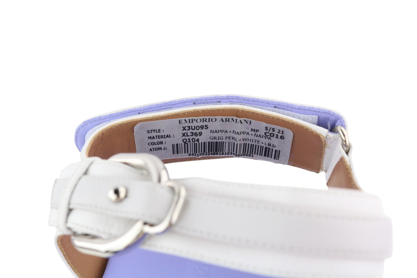 EMPORIO ARMANI X3U095 Women Sandals EU37 Purple Platform RRP329