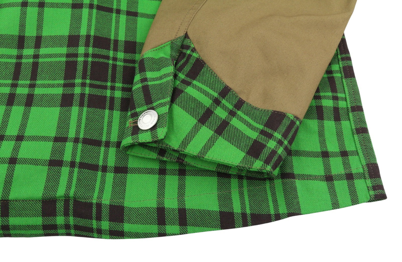 SCOTCH & SODA Men Coat M Green Check Printed Mid-Length Trench RRP349