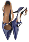 Blue Leather Heels