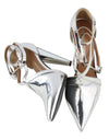 Silver Leather Heels