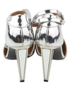 Silver Leather Heels