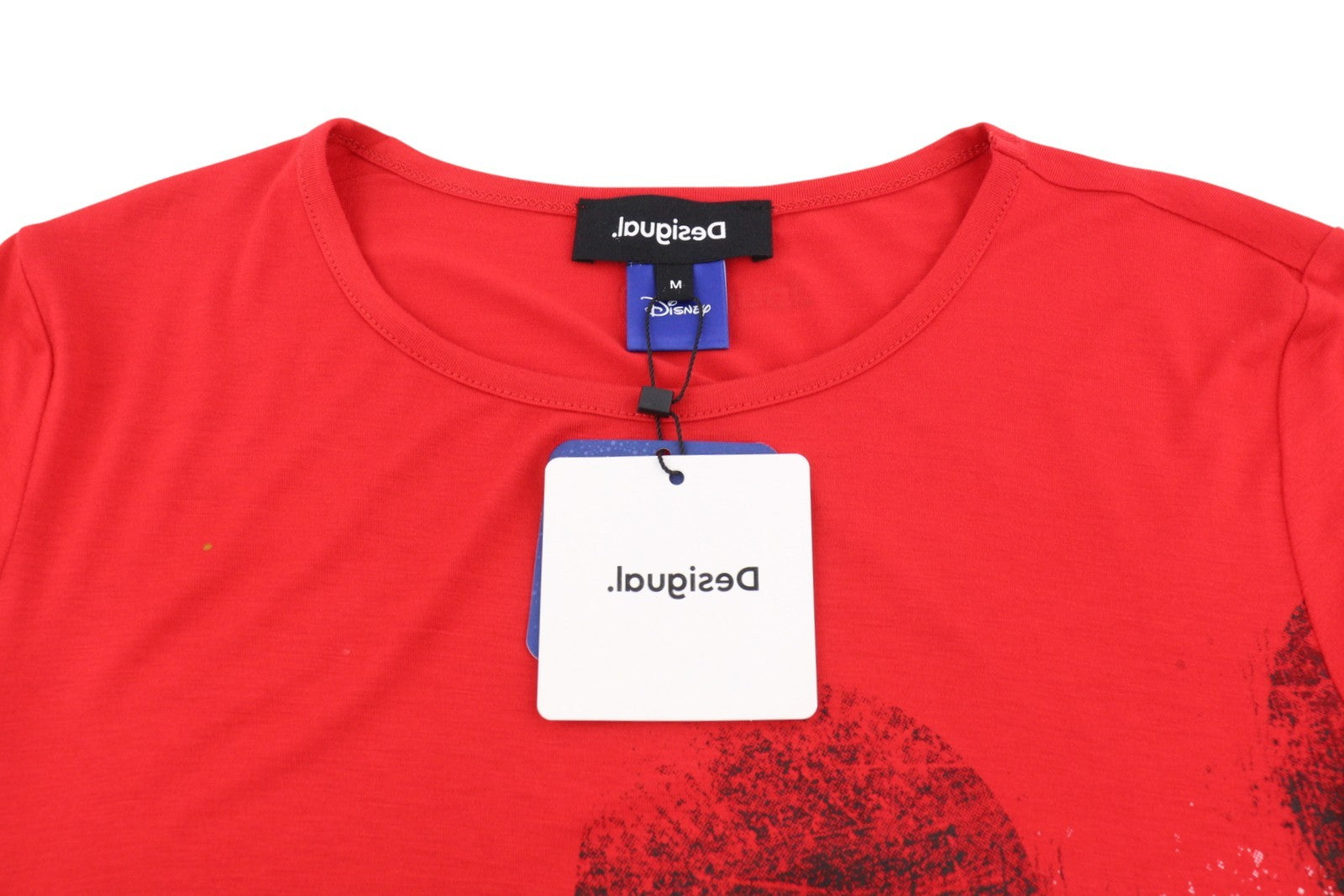 DESIGUAL x Disney Mickey Women Dress M Red Short Sleeve T-Shirt Type Knee-Length