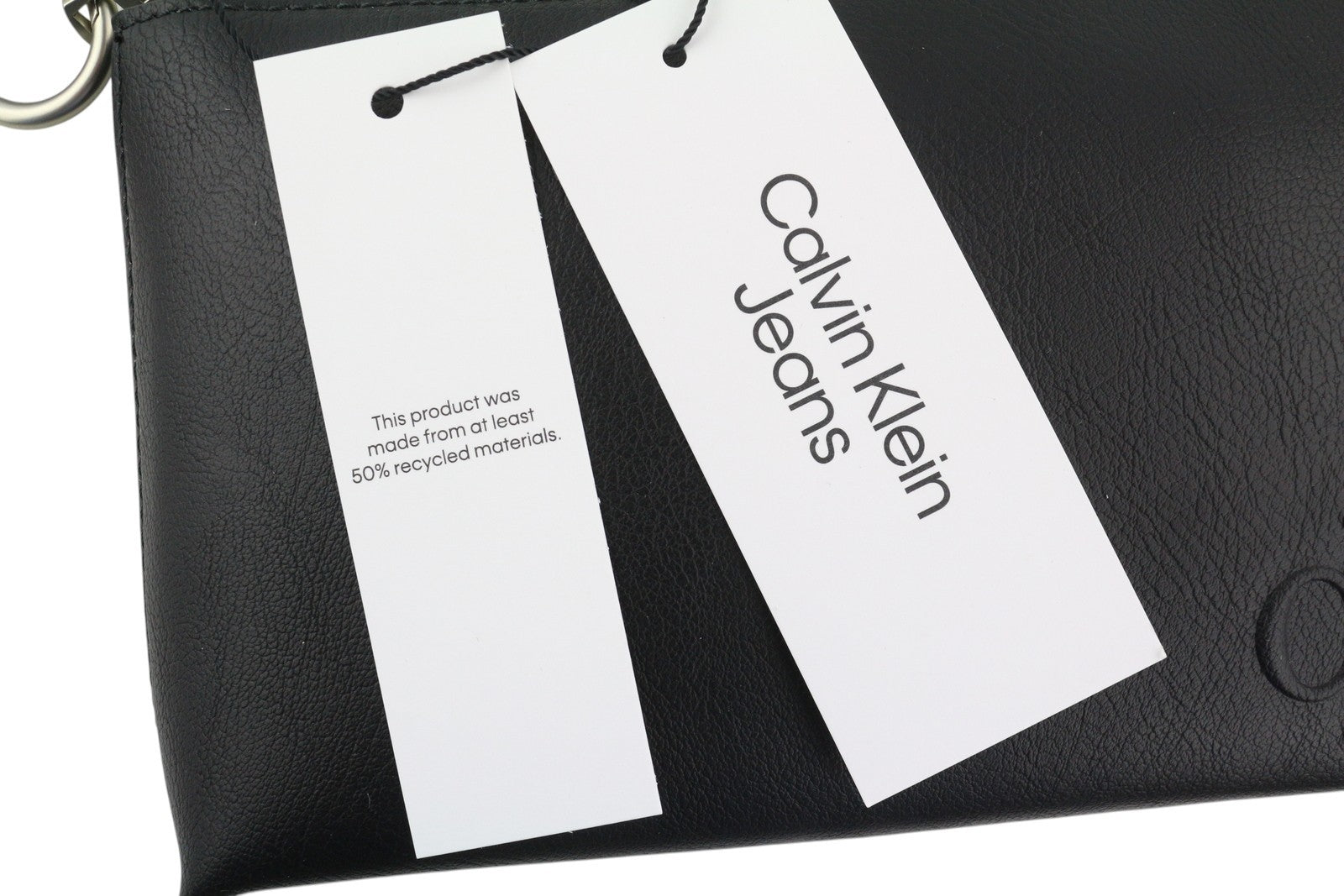 CALVIN KLEIN Make-Up + D-Ring Keyfob Men Bag OS Black Logo RRP89