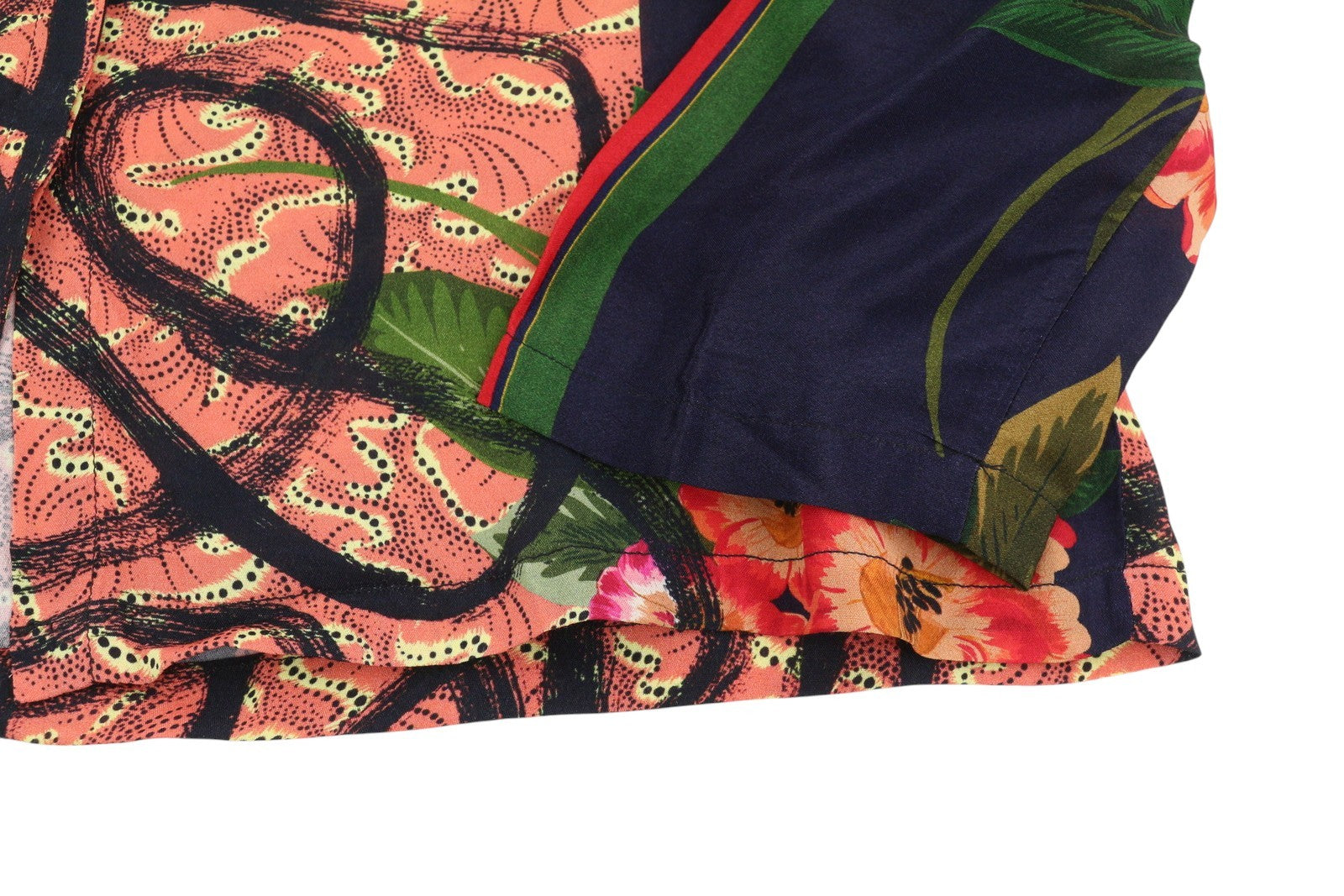 DESIGUAL Jenica Women Blouse L Colourful Ethnic Button Roll-Up 3/4 Sleeves