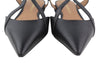 Black Leather Flats