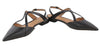 Black Leather Flats