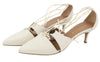 White Leather Heels
