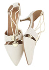 White Leather Heels