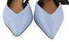 Blue Leather Heels