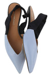 Blue Leather Heels