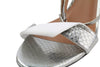 Silver Leather Heels