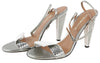 Silver Leather Heels