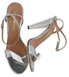 Silver Leather Heels
