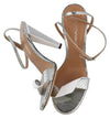Silver Leather Heels