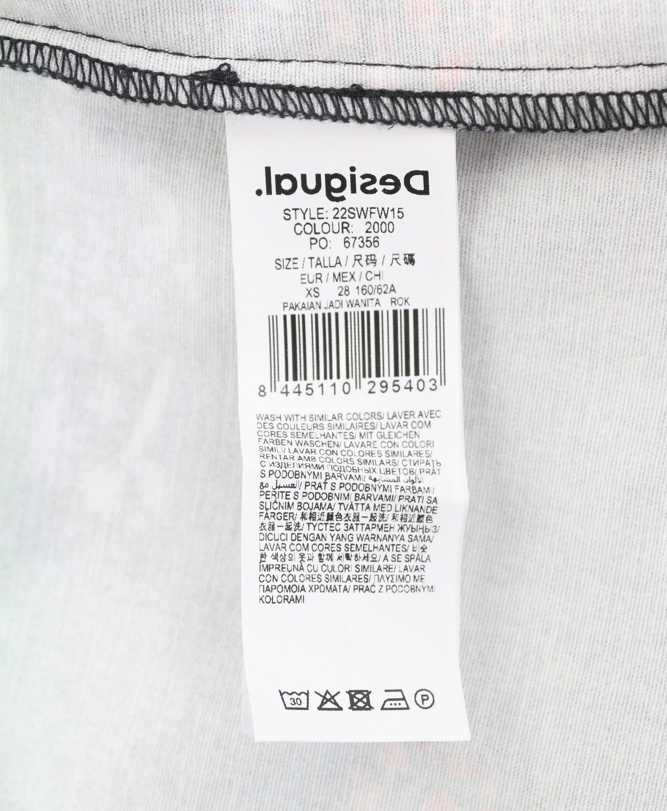 DESIGUAL Women Skirt XS Black Fitted Lips Print Zip Fly Mini