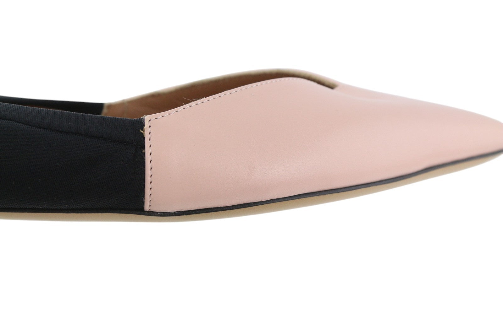EMPORIO ARMANI X3D244 Women Flats EU37 Pink Leather Logo Ballerina