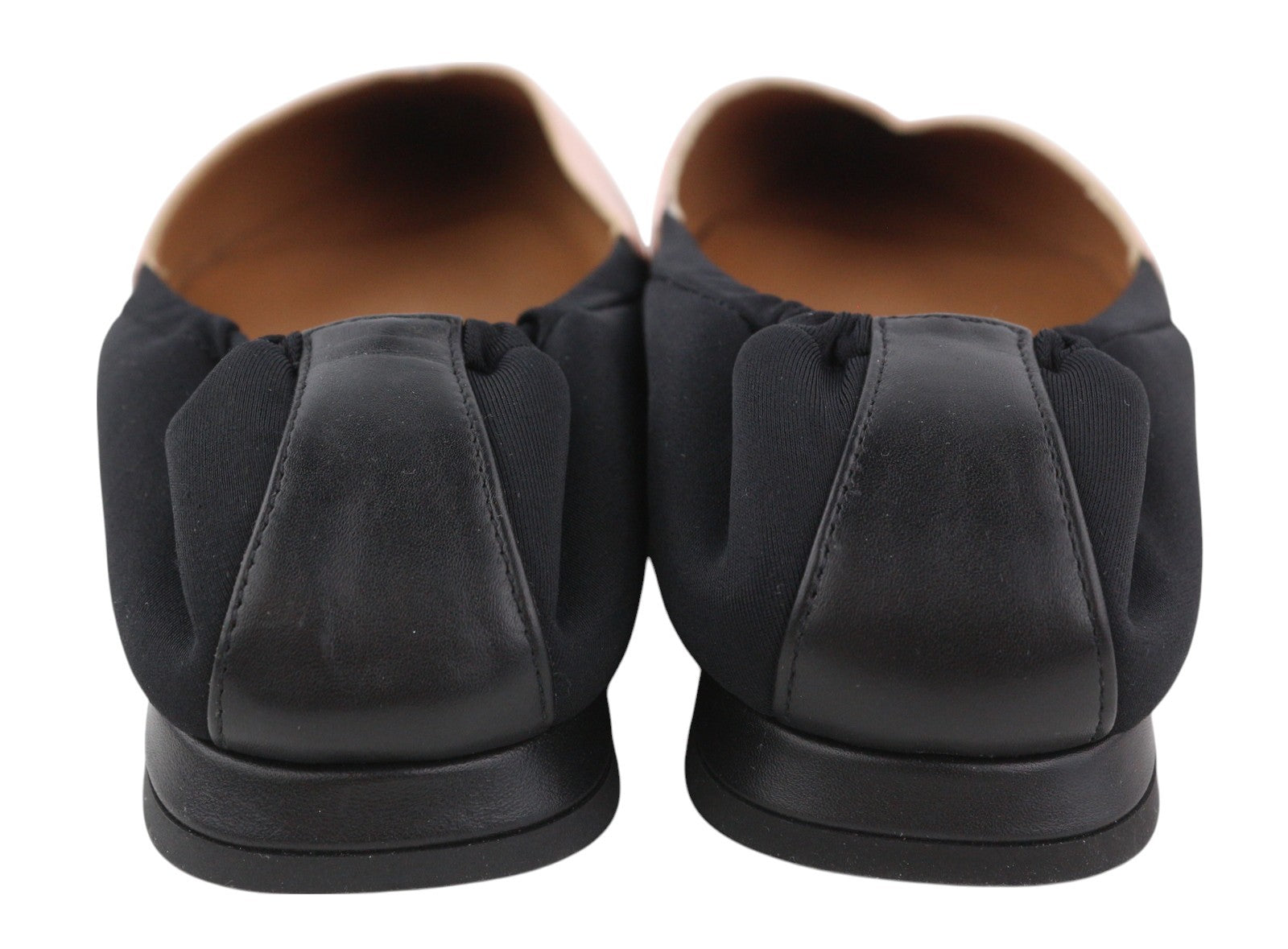 EMPORIO ARMANI X3D244 Women Flats EU37 Pink Leather Logo Ballerina