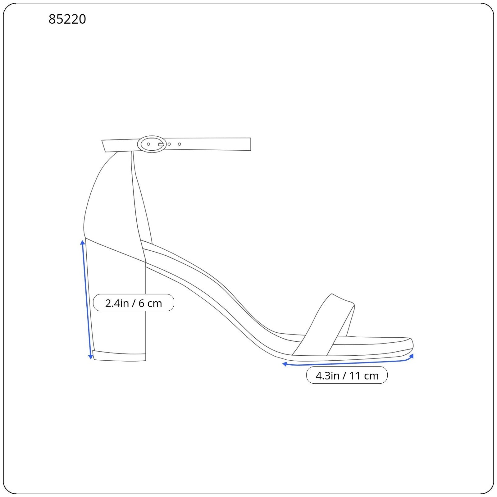 EMPORIO ARMANI Women Heels EU37 Light Blue Leather Logo Buckle Sandals