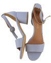 Blue Leather Heels
