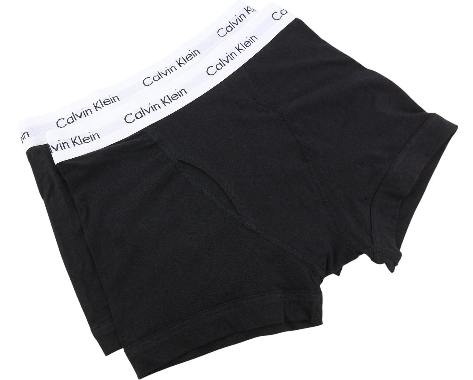 CALVIN KLEIN Men Underwear S Black Trunk Stretch Cotton Classic Logo 2 Pack