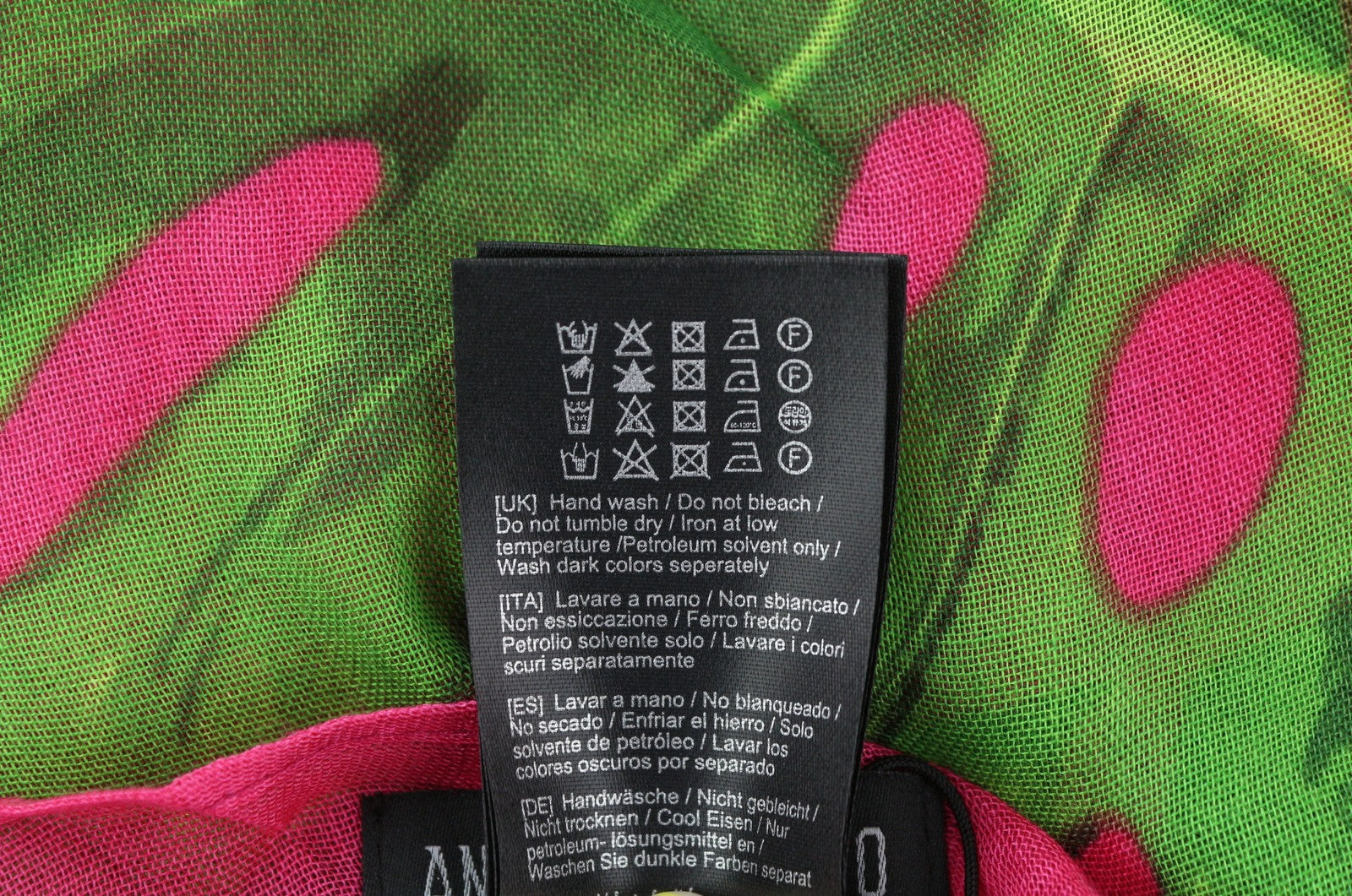 ANTONY MORATO Women Scarf OS Pink Tropical Leaf Cover Up Wrap Beach