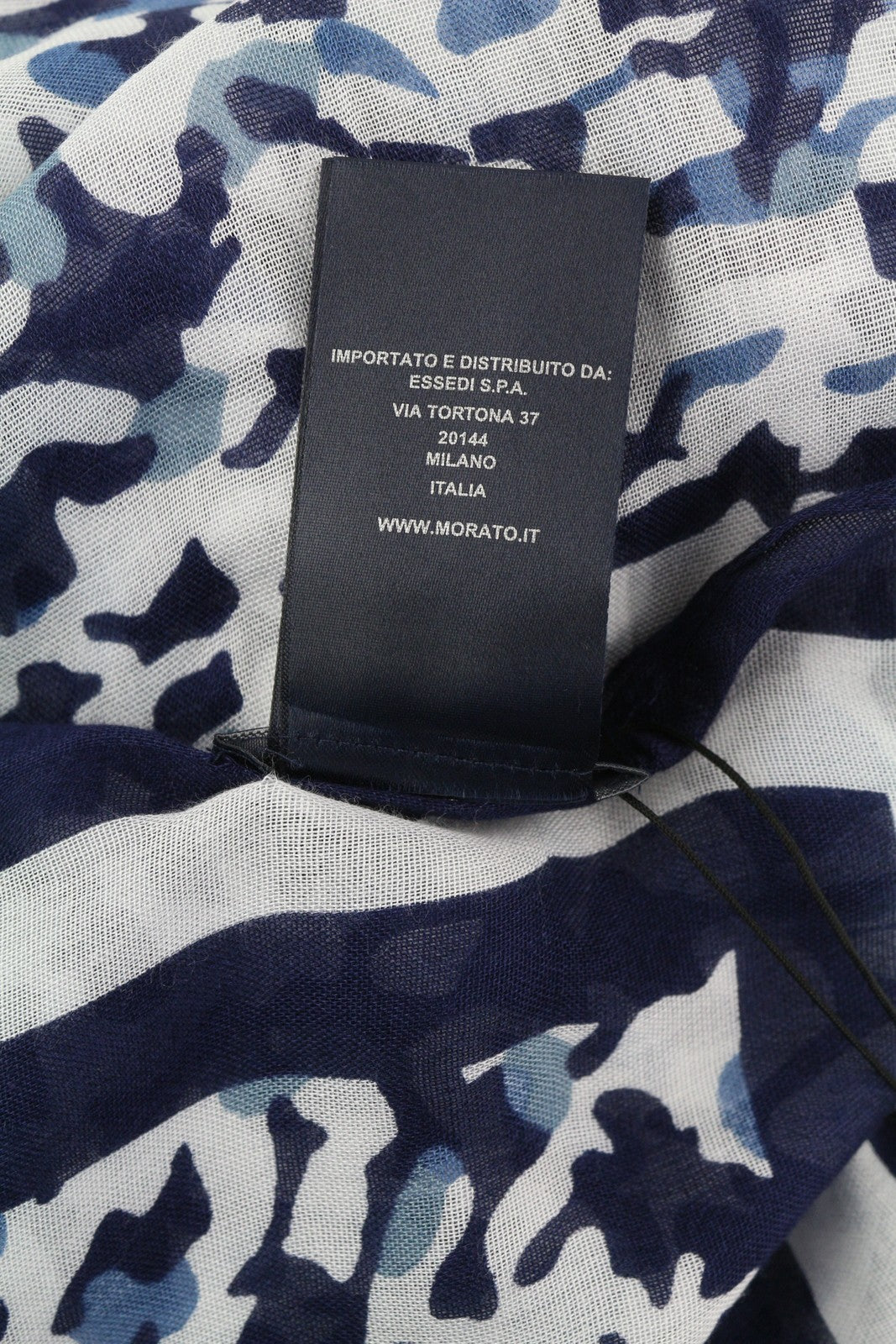 ANTONY MORATO Women Scarf OS Blue White Pattern Wrap Casual Beach