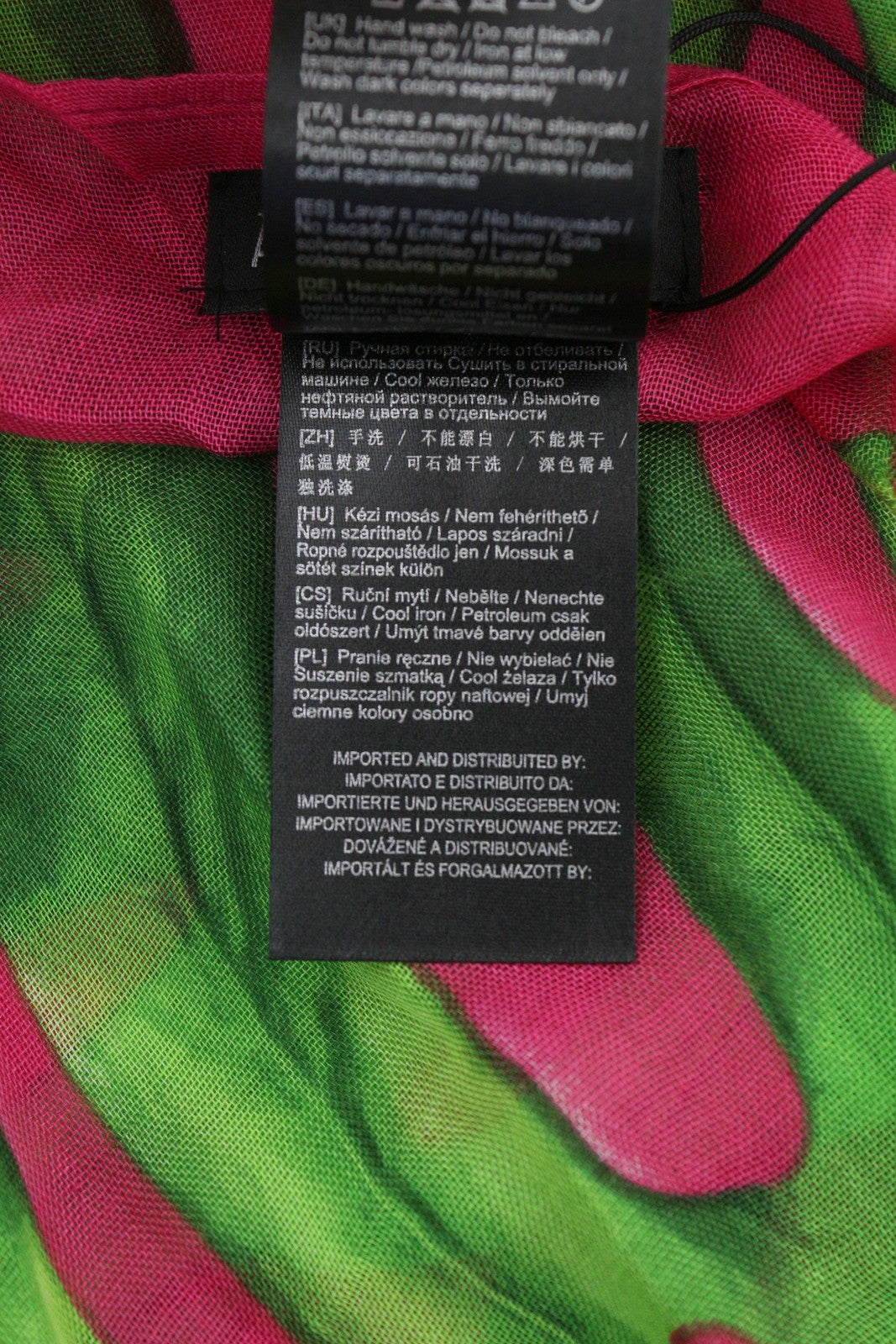 ANTONY MORATO Women Scarf OS Casual Pink Leaf Print Cover Up Wrap Beach