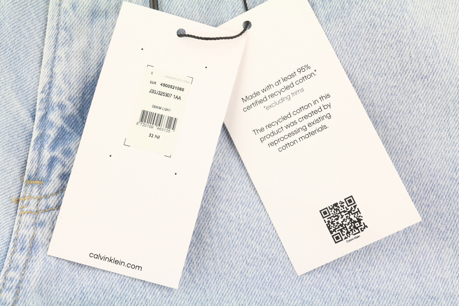 CALVIN KLEIN 90s Straight Men Jeans W32 Light Blue Washed Zipper Denim