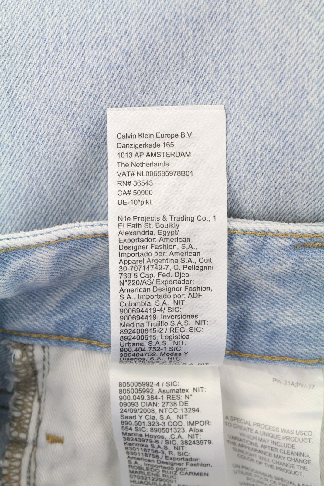 CALVIN KLEIN 90s Loose Men Jeans W32 Light Blue Faded Pleated Zip Denim