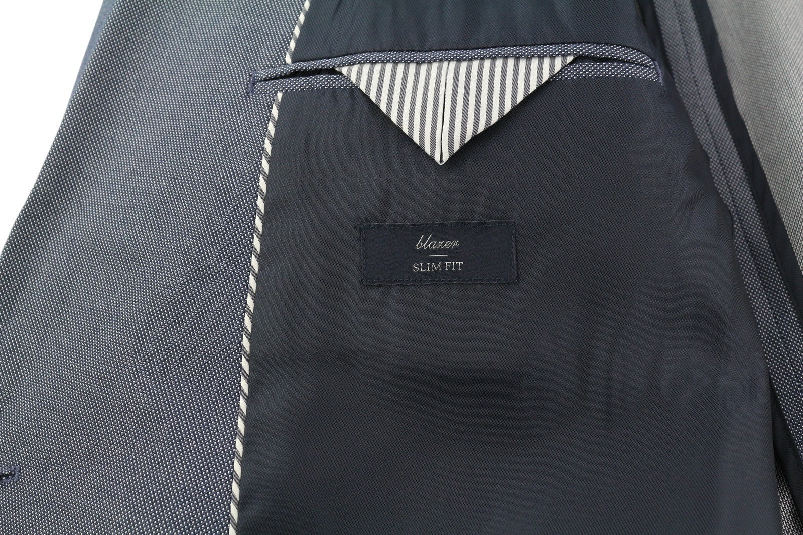 ANTONY MORATO Men Blazer XL Blue Double Breasted Notch Lapel Slim Pattern