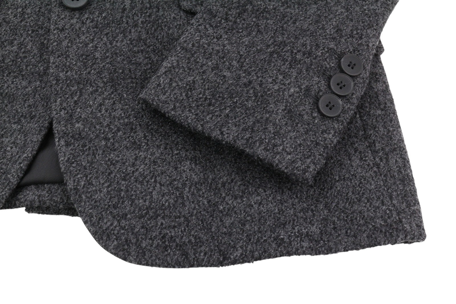 ANTONY MORATO Men Blazer S Melange Grey Wool Blend Slim Coated Notch Lapel