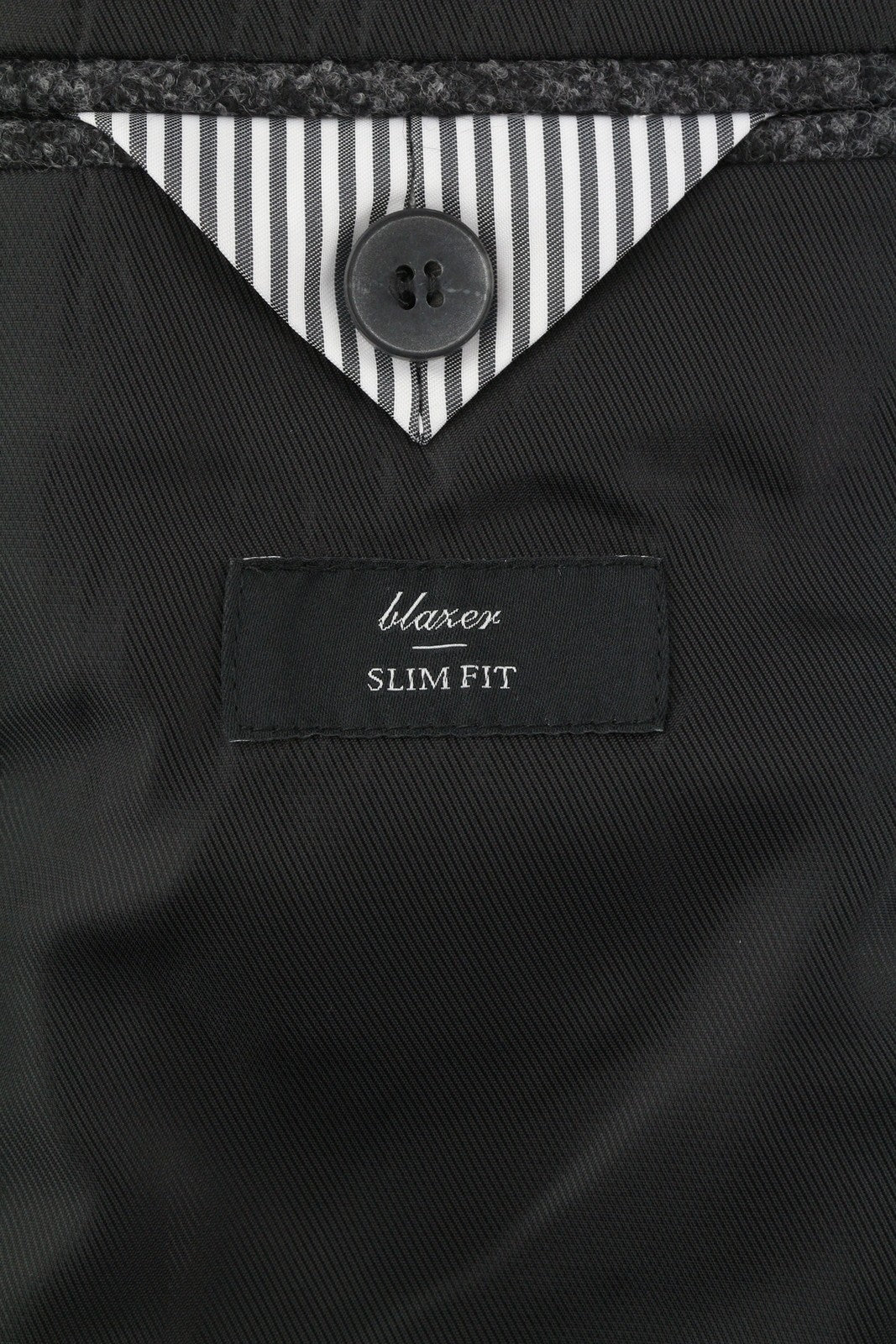 ANTONY MORATO Men Blazer S Melange Grey Wool Blend Slim Coated Notch Lapel