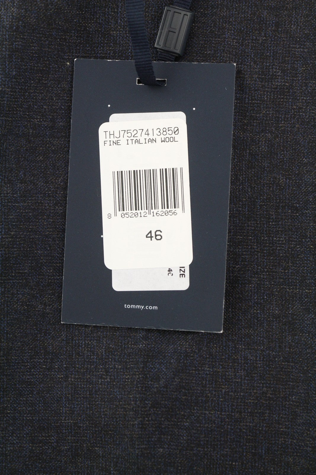 TOMMY HILFIGER Lardini Men Trousers W31 46 Blue Wool Cashmere Pattern Slim