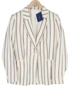 Blazer Stripe Linen Straight