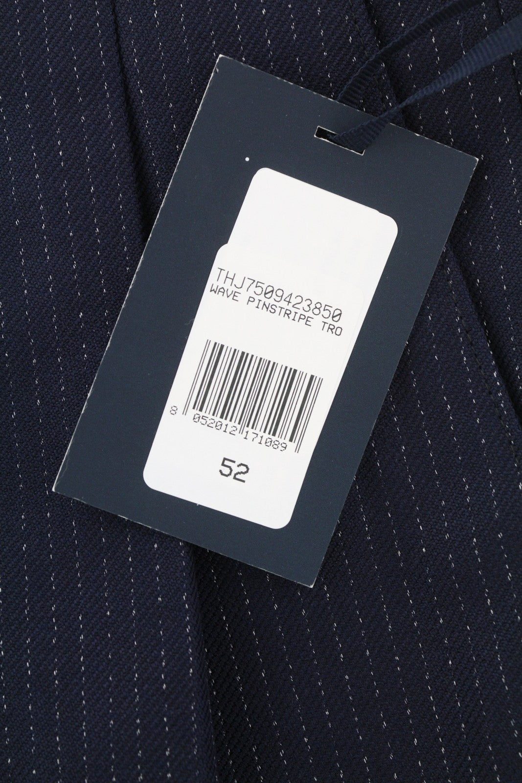 TOMMY HILFIGER Wave Pinstripe Men Trousers W35 Blue Wool Pleated RRP169