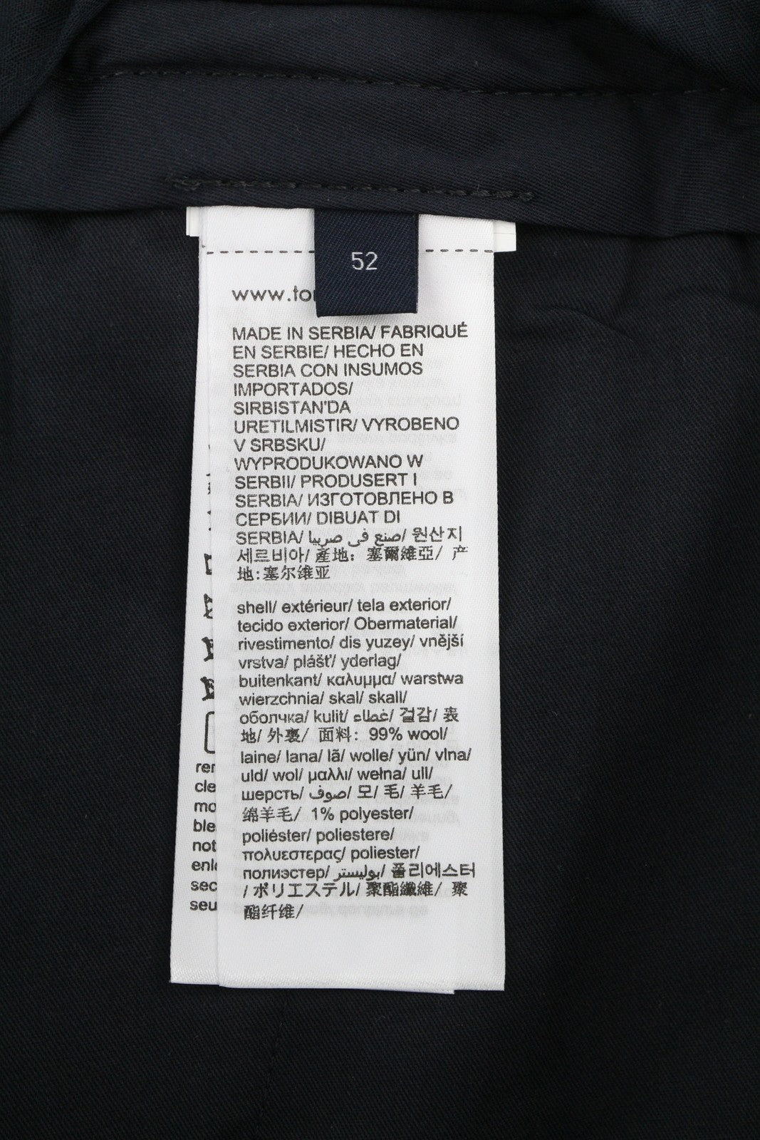 TOMMY HILFIGER Wave Pinstripe Men Trousers W35 Blue Wool Pleated RRP169