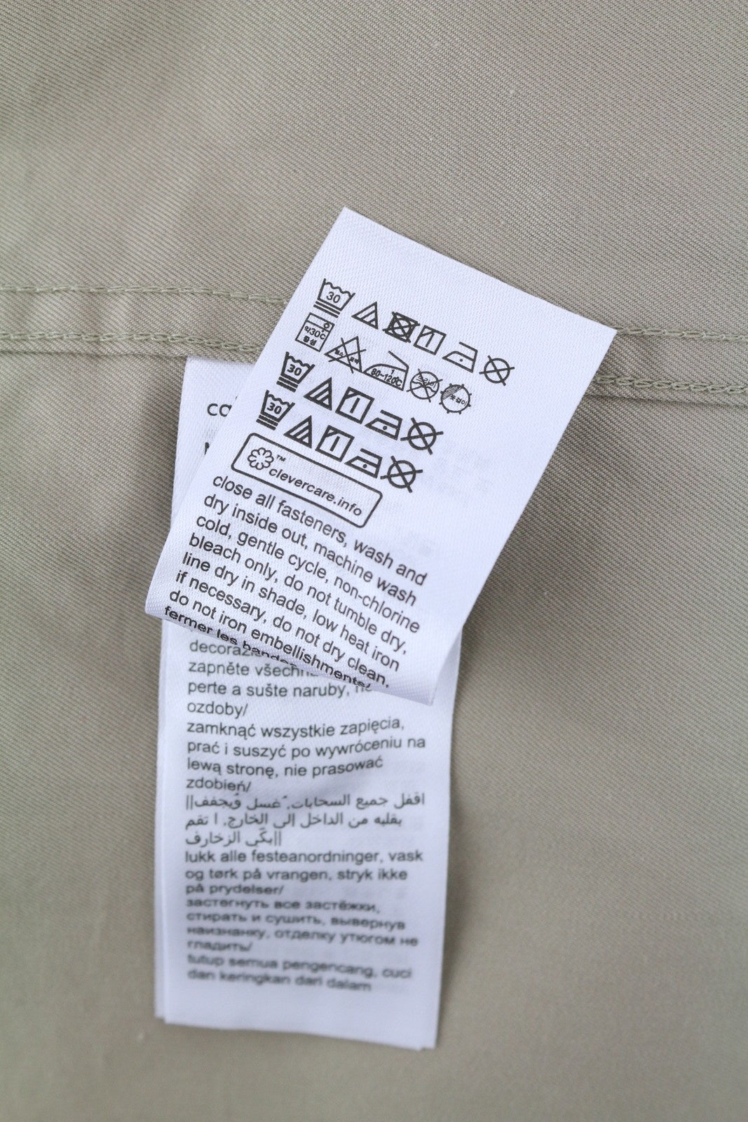 CALVIN KLEIN Men Shirt M Beige Button-Up Patch Pocket Overshirt RRP119