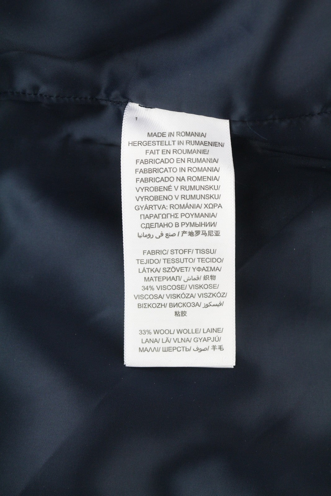 GANT Washable Stretch Wool Women Skirt EU36 Navy Pleated Lined Knee-Length